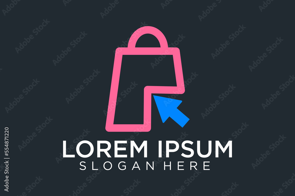 Online shopping logo design template Online shopping logo design template