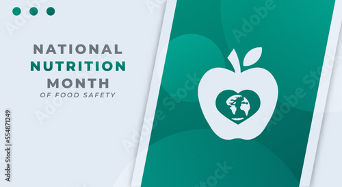 Happy National Nutrition Month Celebration Vector Design Illustration for Background, Poster, Banner, Advertising, Greeting Card