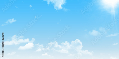 Background with clouds on blue sky. Blue Sky vector © Sharmin