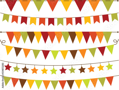 Fall  Autumn  Thanksgiving Bunting  Pennants  Garland