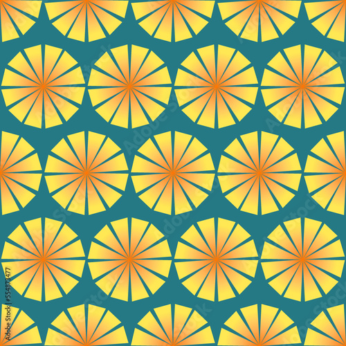 Yellow green floral seamless pattern vector illustration. Decorative background pattern for textile design and digital paper