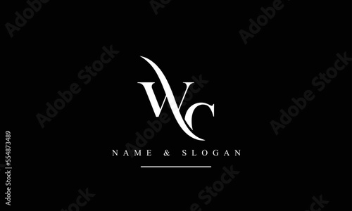 WC, CW, W, C abstract letters logo mongram