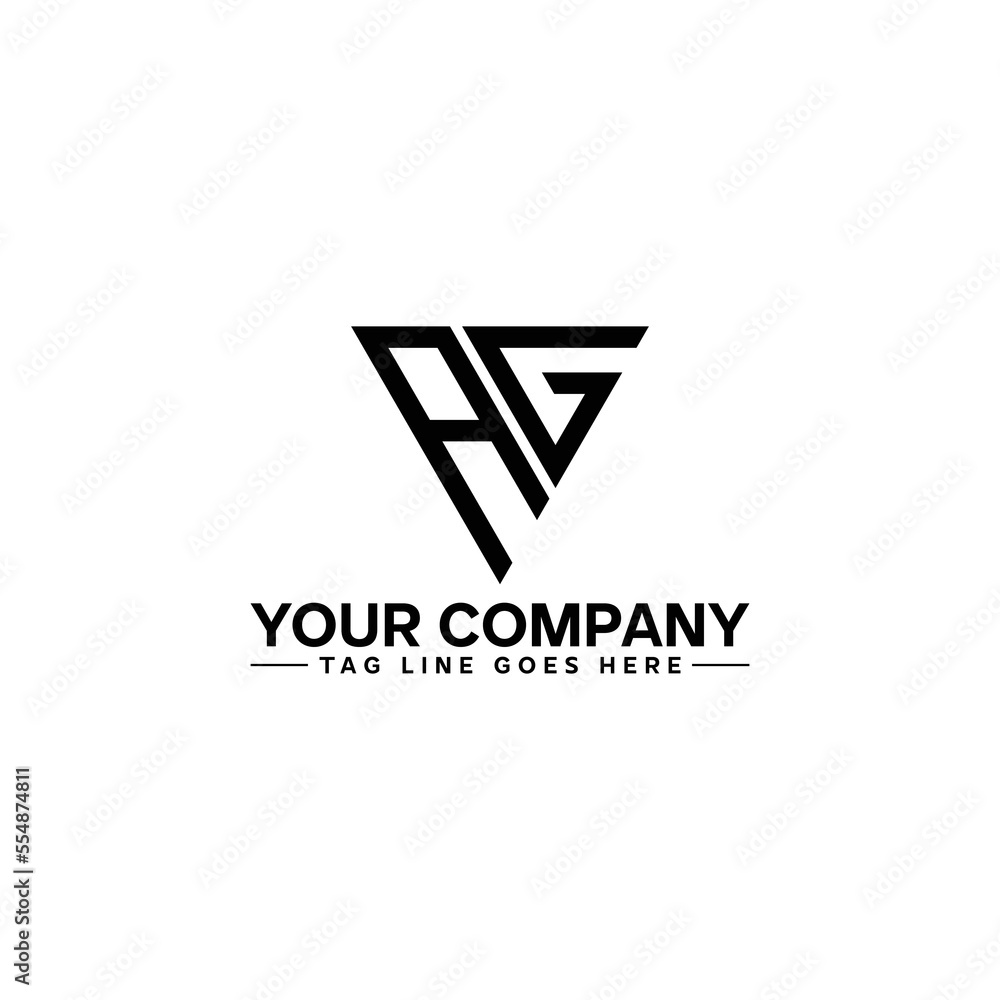 AG editable letter mark vector design - abstract logo AG editable letter mark vector design - abstract logo