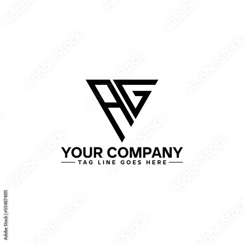 AG editable letter mark vector design - abstract logo