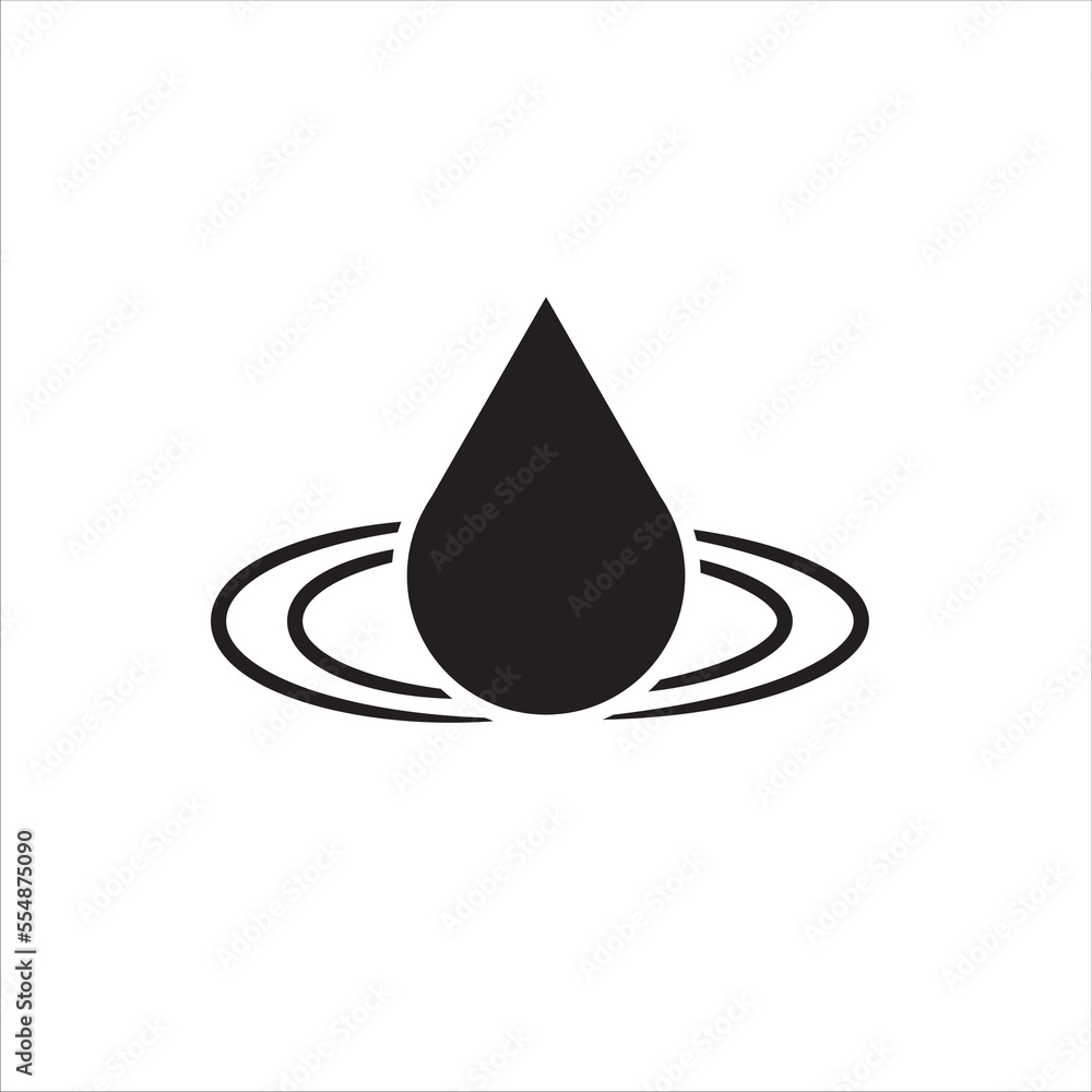 Fototapeta premium drop icon, vector, illustration on white background