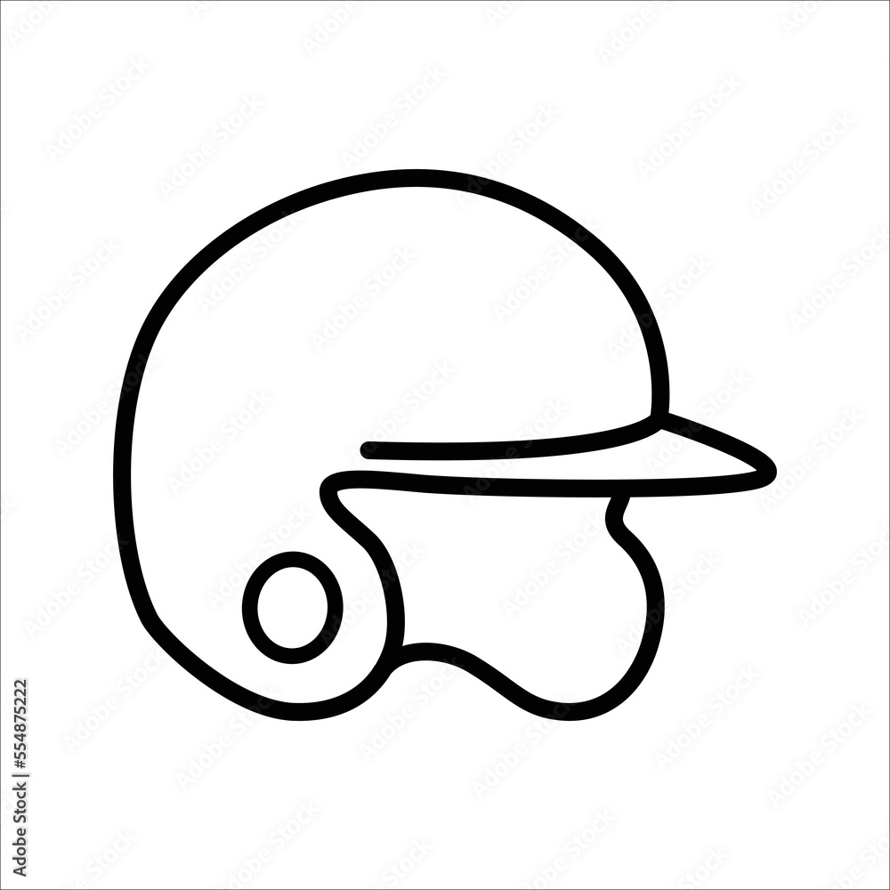 Baseball helmet icon vector design template Baseball helmet icon vector design template