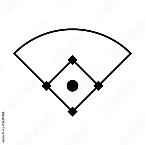 Baseball field icon vector design template