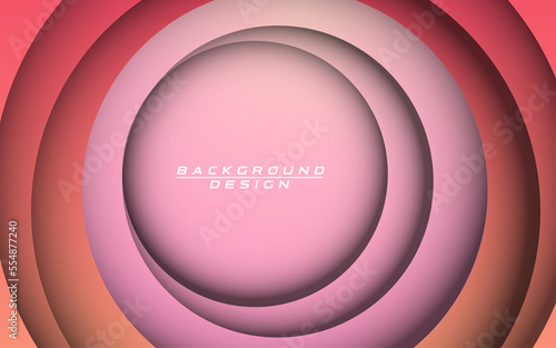 Abstract circle papercut gradient background