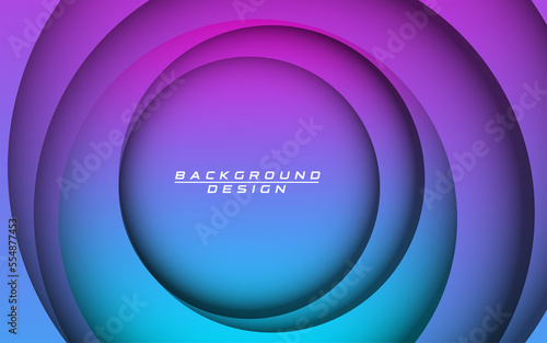 Abstract circle papercut gradient background