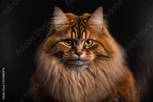 Cat with long hair