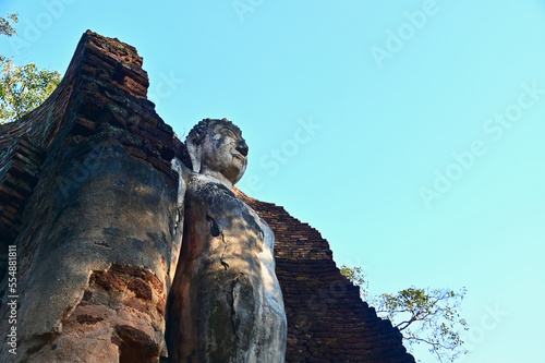 Buddha Ruins at Wat Phra Si Iriyabot at Kamphaeng Phet Historical Park photo