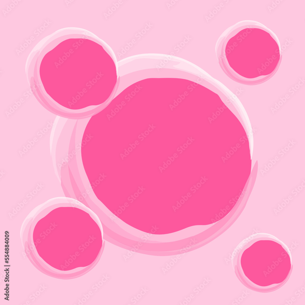 Abstract 3D circle layer pink and purple watercolor background. Geometric shapes.