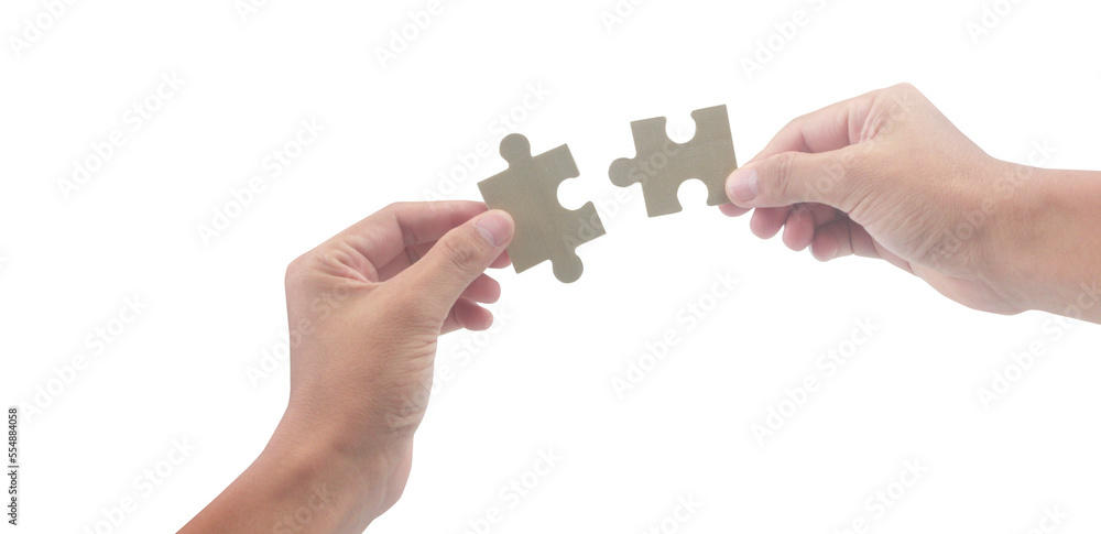 Connecting jigsaw puzzle. Business solutions success Connecting jigsaw puzzle. Business solutions success