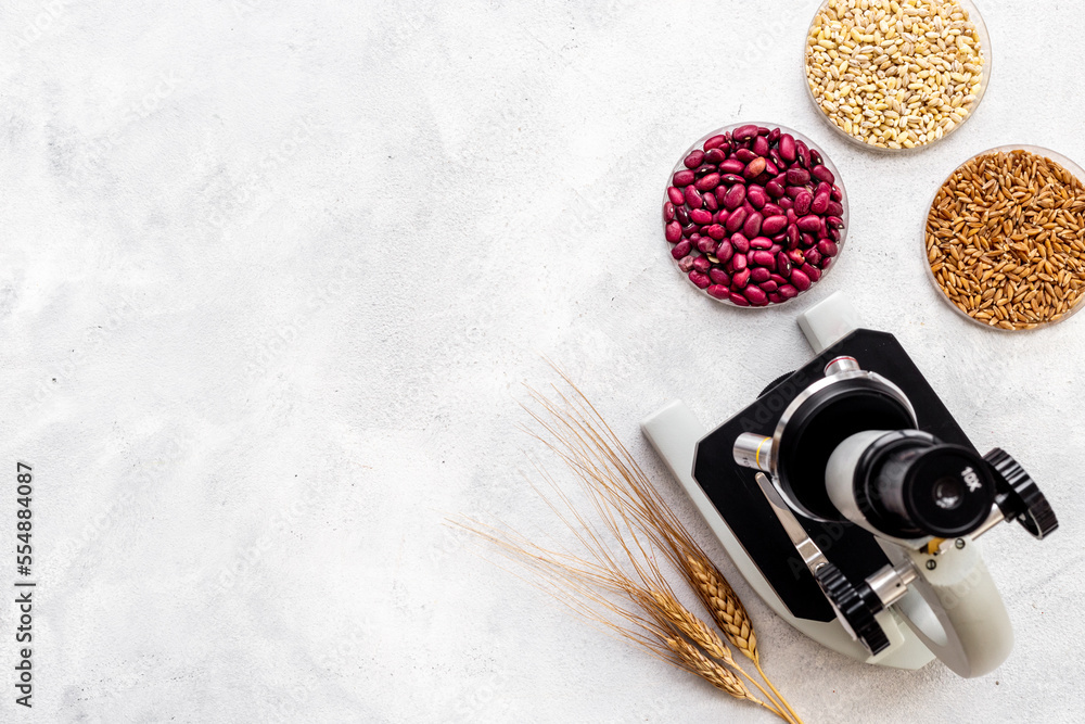 Food quality control with microscope in microbialogical labaratory Food quality control with microscope in microbialogical labaratory