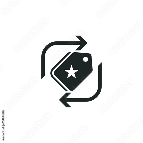 Rebranding icon isolated on white background