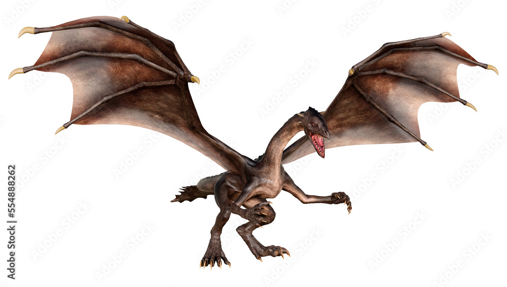 3D Rendering Fairy Tale Dragon on White 3D Rendering Fairy Tale Dragon on White