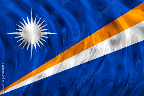 National flag of Marshall islands. Background with flag of Marshall islands.