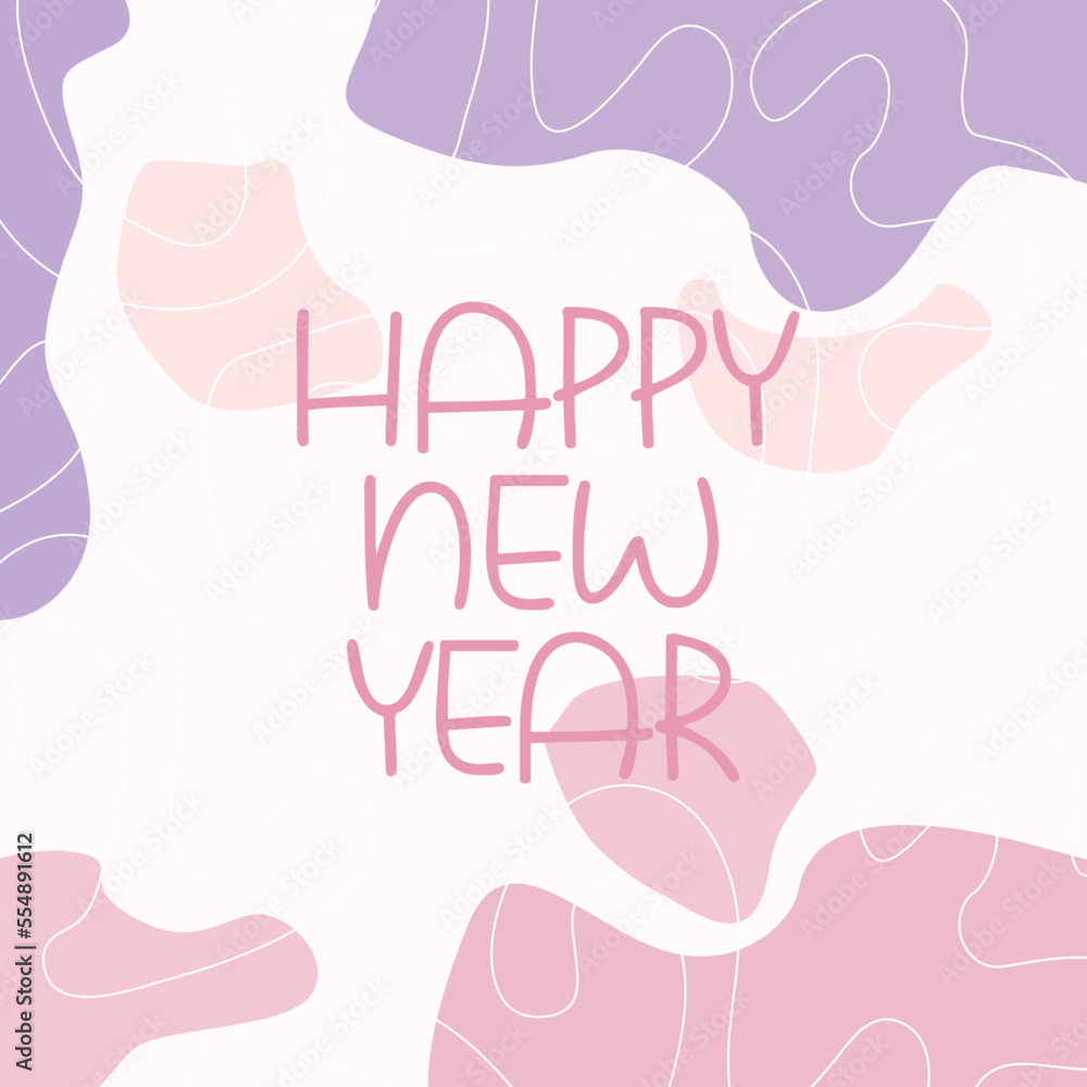 Happy new year aesthetic design