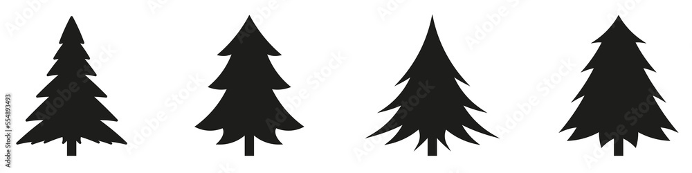 Christmas Tree icon.Fir Tree Illustration.Isolated Variations Christmas Tree icon.Fir Tree Illustration.Isolated Variations
