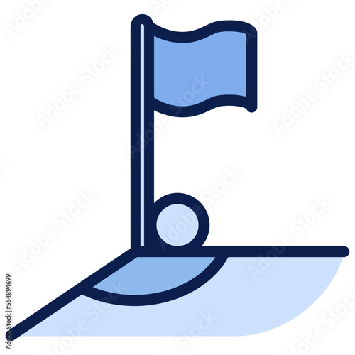 corner kick at football, flag and ball icon
