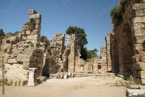 Bath in Perge Ancient City in Antalya, Turkiye