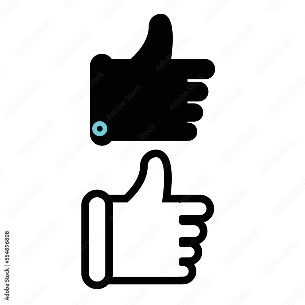 Thumb up Hand like Social media sign vector. OK sign Seal of approval. Thumb up Hand like Social media sign vector. OK sign Seal of approval.