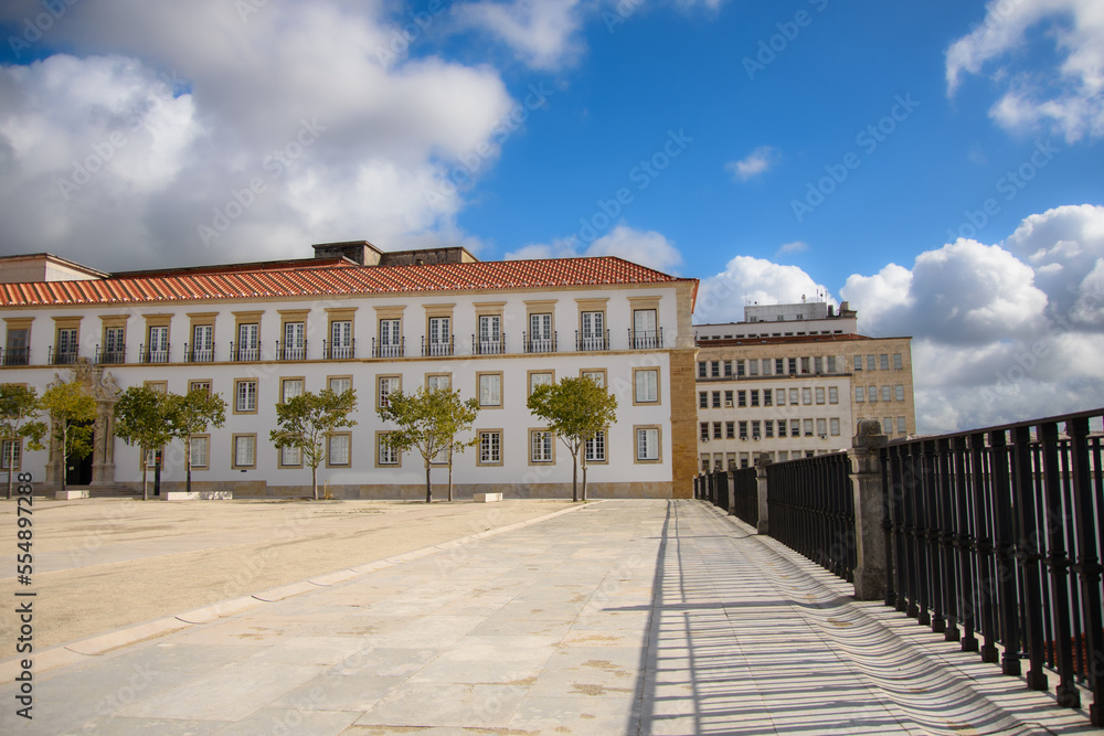 Architectural detail of the University of the city of Coimbra in Portugal