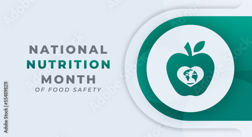 Happy National Nutrition Month Celebration Vector Design Illustration for Background, Poster, Banner, Advertising, Greeting Card