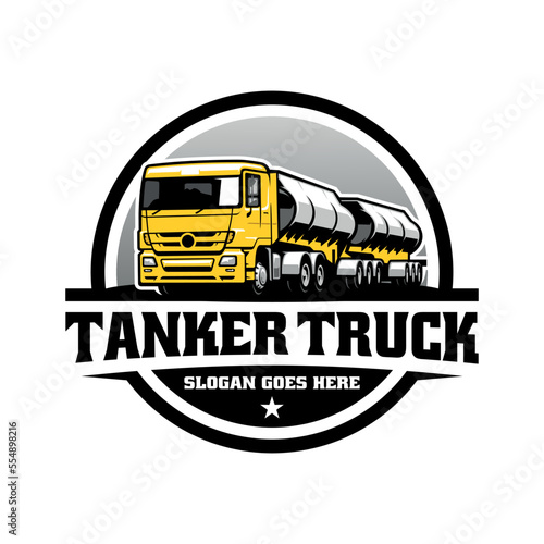 tanker truck illustration logo vector