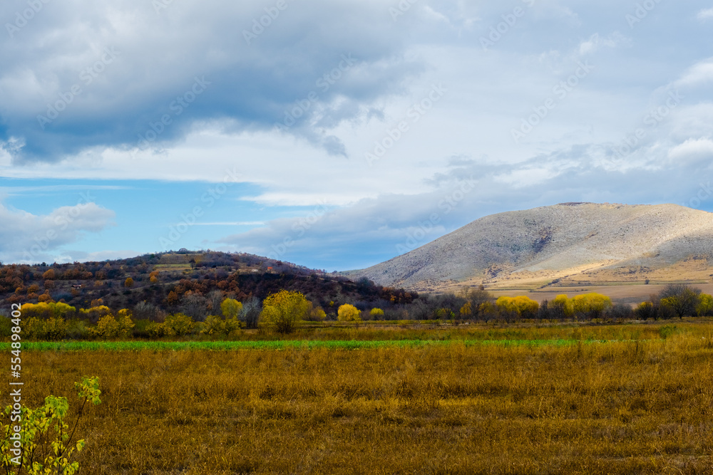 Amazing view of Magnificent autumn carpet in The Rhodope mountains