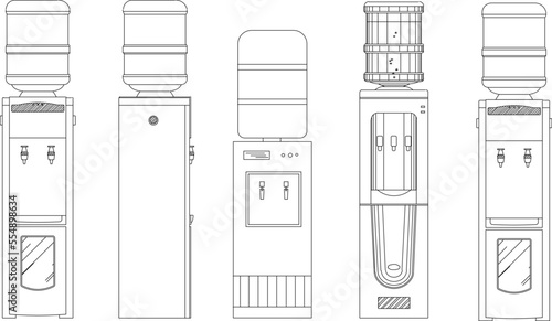 water dispenser sketch vector design for clipart