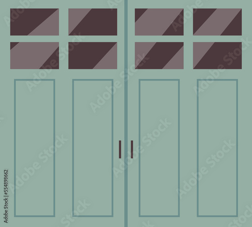 Automated garage door gate flat icon Warehouse entrance