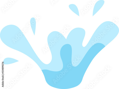Water splash flat icon Tropical ecosystem
