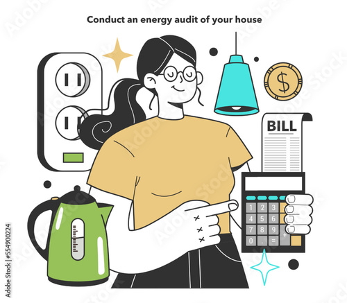 Conduct an energy audit of your house for energy efficiency at home.