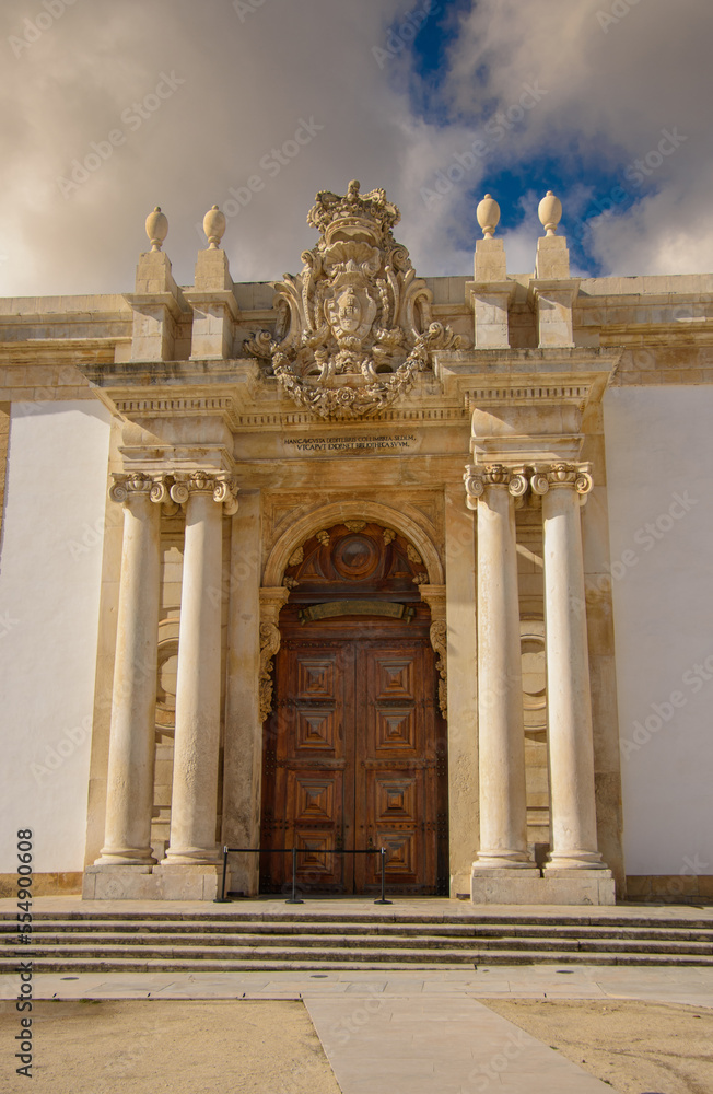 Obraz premium Architectural detail of the University of the city of Coimbra in Portugal