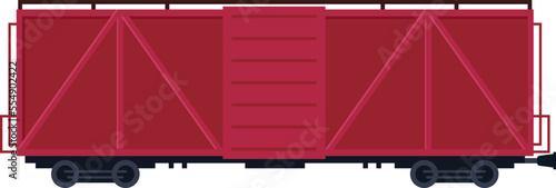 Train with freight wagon flat icon Logistic