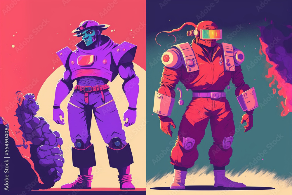 Fototapeta premium Generative ai fantasy characters.