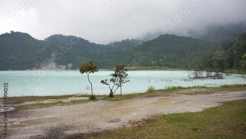 natural scenery, mountains, panoramic views, lake Talaga Bodas, natural tourist attractions in Garut, West Java, Indonesia	 photo