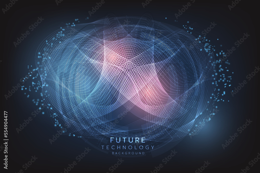 Obraz premium Hi-tech digital technology futuristic circuit digital. Abstract futuristic design. artificial intelligence technology. Modern futuristic design. Abstract technology vector illustration background.