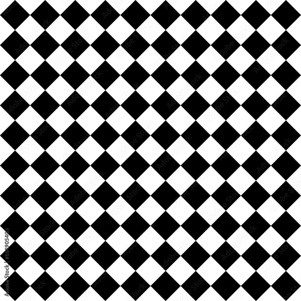 Black  and white seamless chessboard  pattern background.