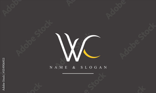 WC, CW, W, C abstract letters logo monogram