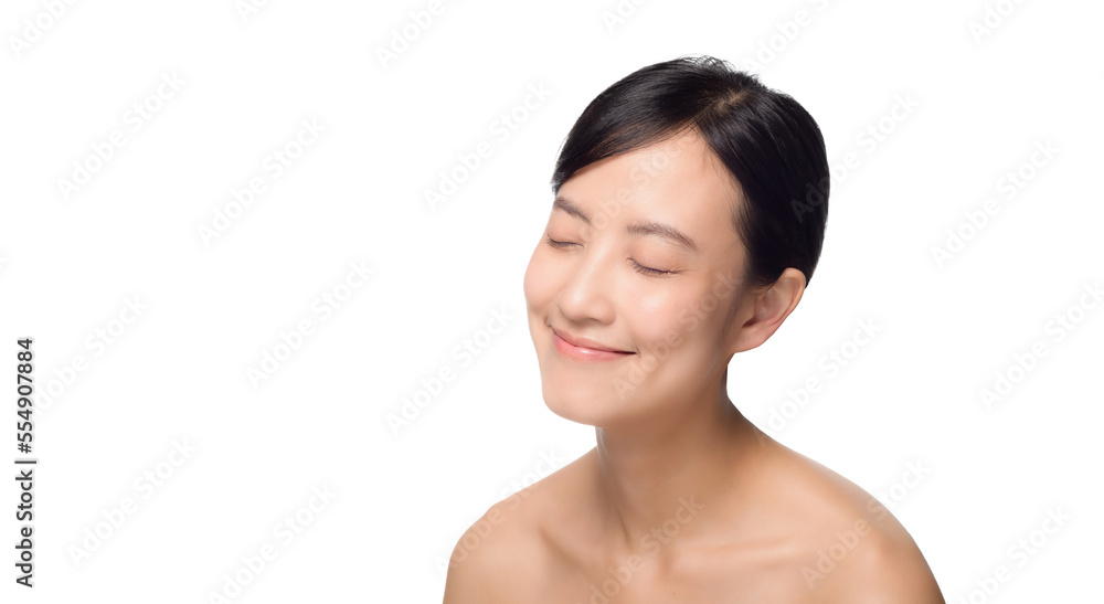 Portrait healthy pretty young woman isolated on white background. beautiful female model person applying cosmetic cream for skincare on fresh makeup clean face. spa, treatment, wellness concept. Portrait healthy pretty young woman isolated on white background. beautiful female model person applying cosmetic cream for skincare on fresh makeup clean face. spa, treatment, wellness concept.