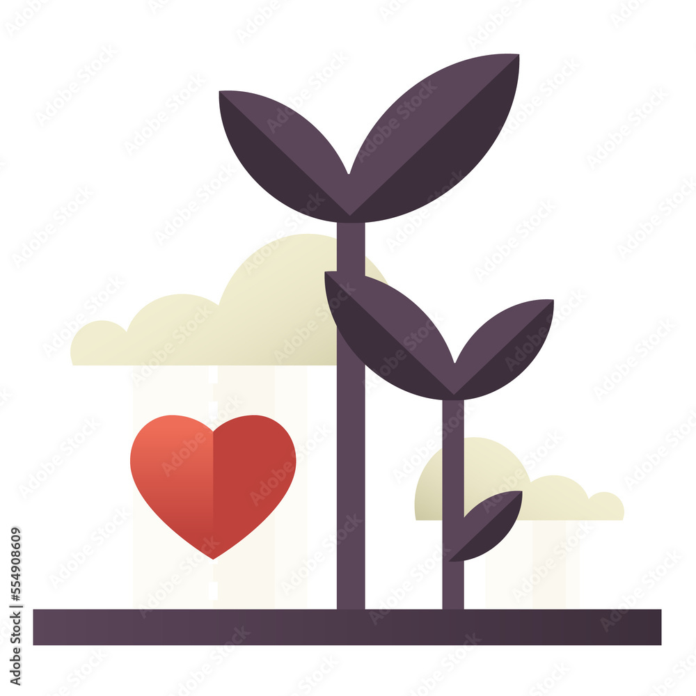 Trees planting flat design style icon Trees planting flat design style icon