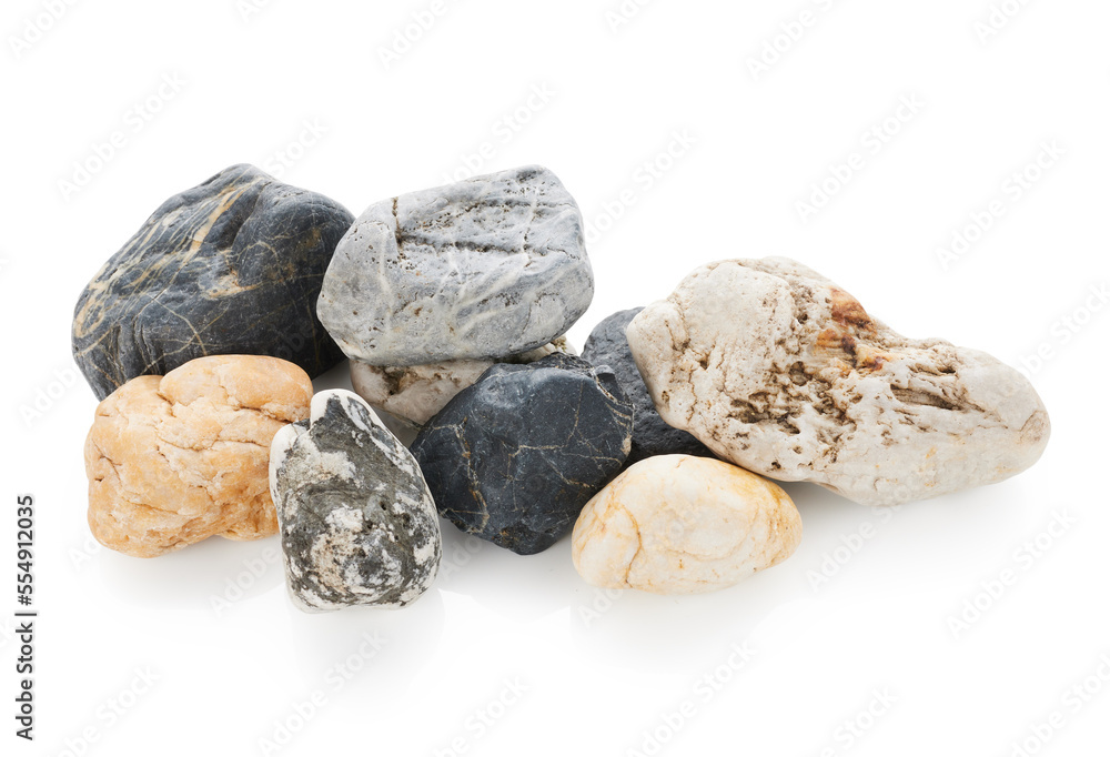 Spa stones isolated on white background. Zen arrangement Spa stones isolated on white background. Zen arrangement