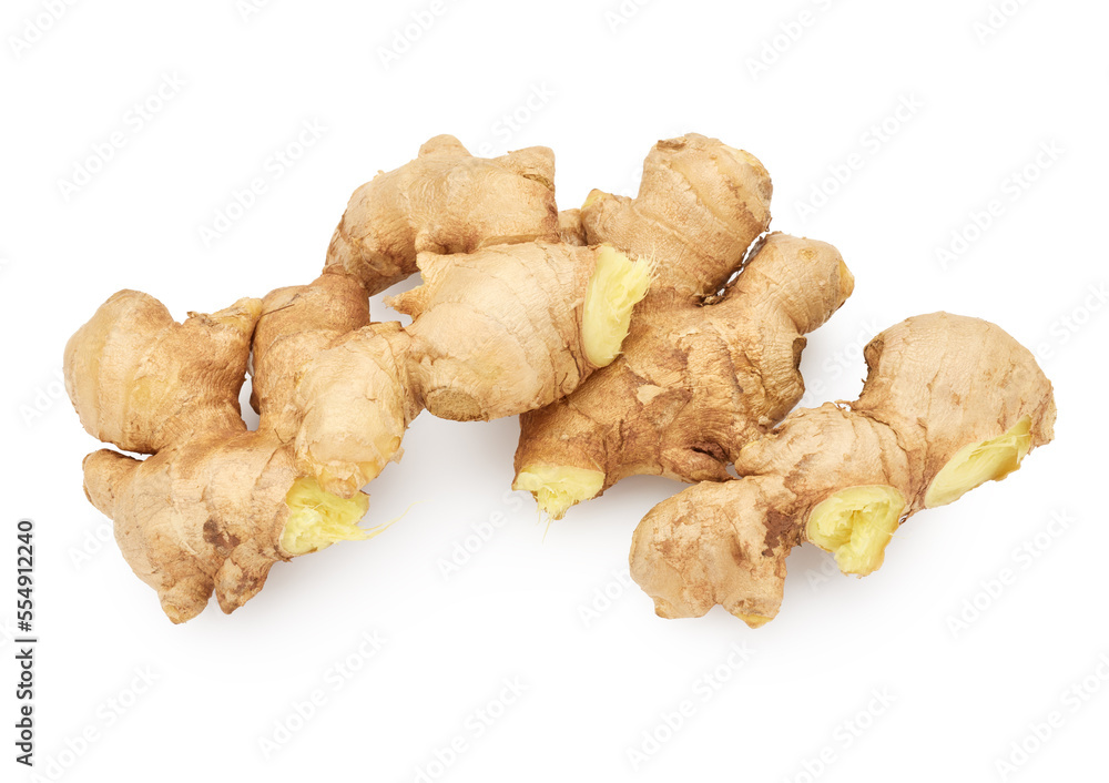 Ginger root isolated on white background Ginger root isolated on white background