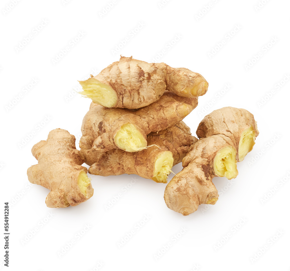 Ginger root isolated on white background Ginger root isolated on white background
