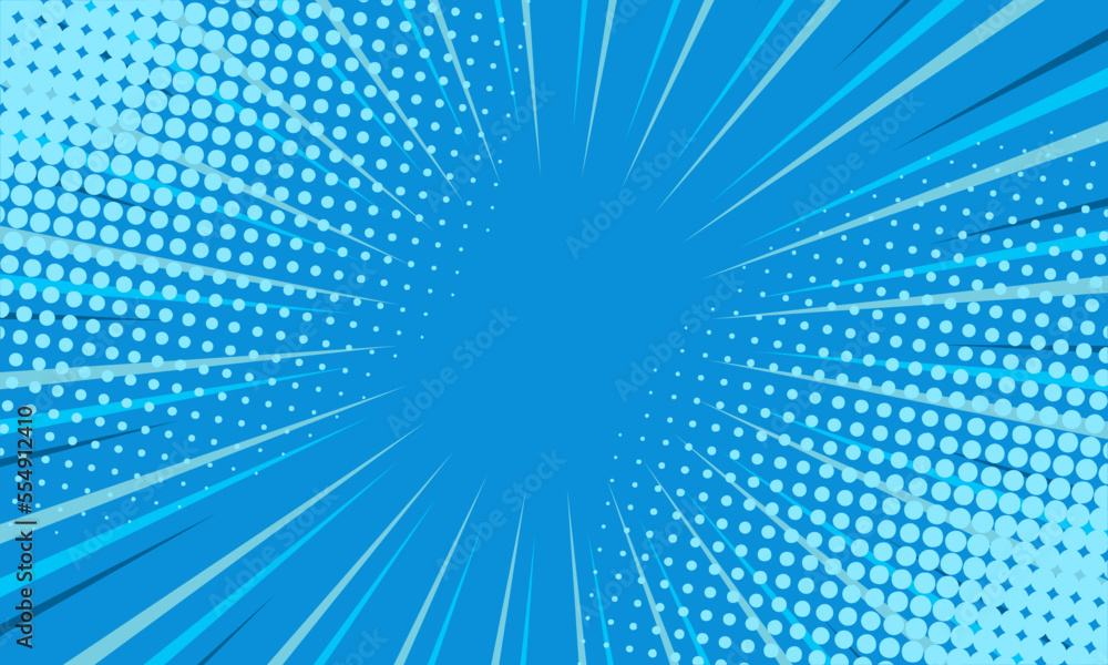 Naklejka premium Comic cartoon blue background design