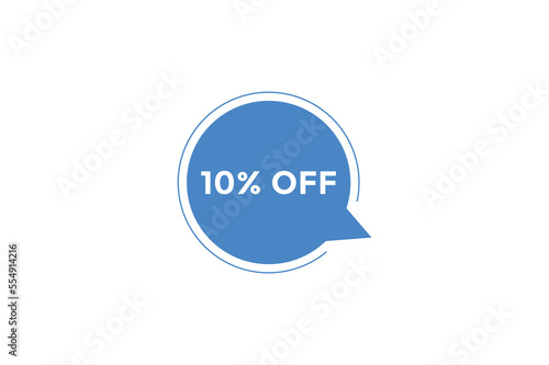 10% off special offers. Marketing sale banner for discount offer. Hot sale, super sale up to 50% off sticker label template  © MDneamul