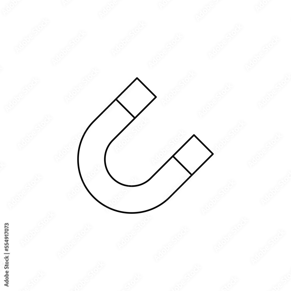 magnet icon in line style icon, isolated on white background magnet icon in line style icon, isolated on white background