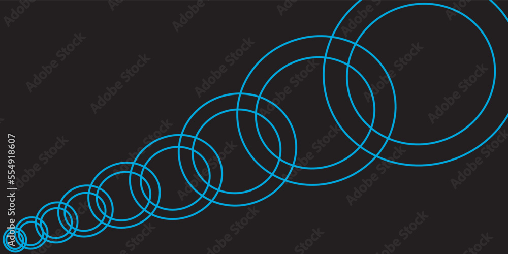 Abstract Blue Pattern With Rings Motion Backdrop Wallpaper Dark Blue